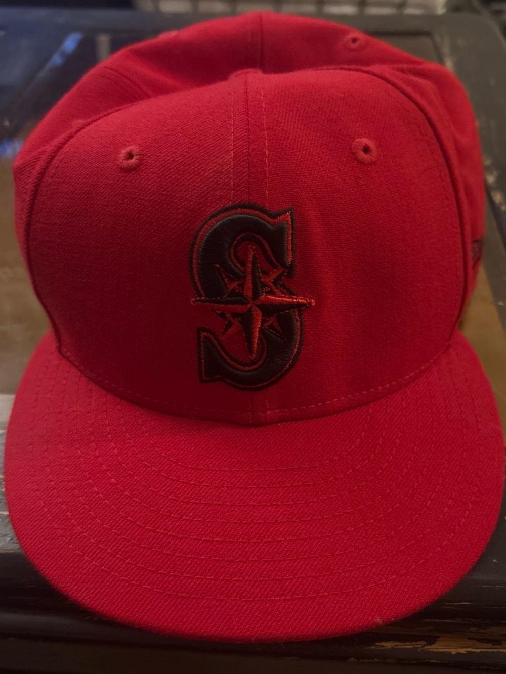 New Era Red Wool Fitted Baseball Cap